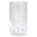 Glasvas, cylindrisk, SANYA OCEAN, klar, 15cm, Ø8,5cm