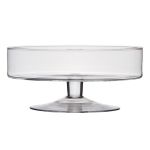Glasskål CORIE EARTH på fot, transparen, 13cm, Ø29cm