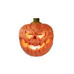 Halloween-pumpa FLANKY, orange, LED, 18x16x19,5cm