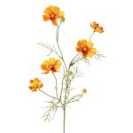 Dekorativ kvist med små korgar, konstgjord PONGAU, orange, 70cm, Ø5-7cm