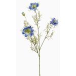 Dekorativ kvist med svart kummin JENNIE, blå, 70cm