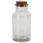 Glas med kork LORRIE, transparent, 16cm, Ø8cm
