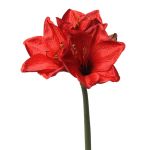 Konstgjord amaryllis BENITA, röd, 55cm, Ø10cm