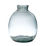 Flaskvas NERRASITA i glas, återvunnet, klart, 26,5cm, Ø23,5cm