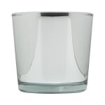Glasöverkruka ALENA SHINY, glänsande silver, 11cm, Ø11,5cm