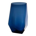Bordvas MARSIA i glas, blå-klar, 15,5cm, Ø10cm