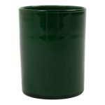 Blomvas i glas JULLINA, mörkgrön, 15cm, Ø12cm