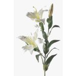 Textilblomma lilja KIRSTEN, vit, 85cm, Ø15cm