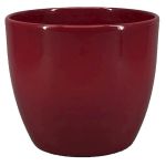 Blomkruka TEHERAN BASAR, keramik, vinröd, 12cm, Ø13,5cm