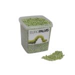 Dekorationspärlor / expanderade lerpärlor PERLA, glänsande äppelgrönt, 1-4mm, 5,5l hink, tillverkad i Tyskland