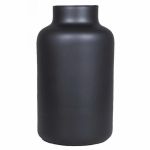 Blomvas SIARA i glas, mat svart, 25cm, Ø15cm
