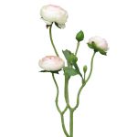Konstblommor, ranunkelkvist JIXIANG, vit-rosa, 50cm