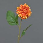 Konstgjord dahlia WANRU, orange, 50cm, Ø9cm