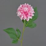 Konstgjord dahlia WANRU, rosa-vit, 50cm, Ø9cm
