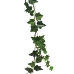 Dekorativ girland av murgröna LANSHUO, mörkgrön, 180cm