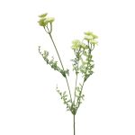 Konstgjord blomstergren av rölleka YISUAN, vit, 50cm, Ø6cm
