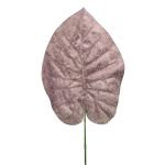 Samt Philodendron Scandens-blad AOSHEN, vinrött, vinrödt, 70cm