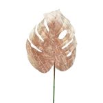 Sammet Philodendron Monstera Deliciosa-blad AOSHUN, rosa, 70cm