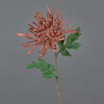 Dekorationsblomma krysantemum YASULI, röd-brun, 70cm, Ø18cm