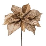 Sammetjulstjärna PLINTY, guld, 55cm