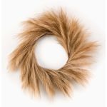 Dekorativ krans av fjädergräs ILIAD, beige, Ø60cm