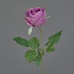 Konstgjord blomma ros POPI, violettgrön, 55cm, Ø7cm
