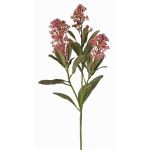 Konstgjord skimmia-gren LAUSANA med blommor, mauve, 65cm, Ø7cm