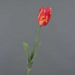 Konstgjord papegojatulpan UAKARI, röd-orange-grön, 65cm, Ø6cm