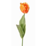 Konstblomma papegojatulpan UAKARI, orange-gul, 65cm, Ø6cm