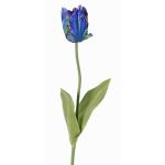 Konstblomma papegojatulpan UAKARI, blå-grön-lila, 65cm, Ø6cm