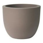Rund kruka ETRION av plast, taupe, 44cm, Ø54cm