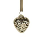 NUMI-julgransdekoration i form av ett hjärta NUMI, glas, guld, 8cm