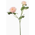 Dekorativ gren med ranunkelblommor FLORANCE, rosa-laxros, 45cm