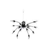 Halloween gruselige Spinne VALKYRIE mit Bewegungs- Soundfunktion, LEDs, 60cm, Ø80cm