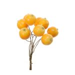 Konstgjord apelsin TINJA med tråd, 12 st, orange, 2cm, Ø2cm