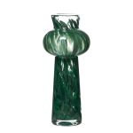 Blomvas ARKANA i glas, grön-transparent, 29cm, Ø12,6cm