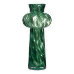Blomvas ARKANA i glas, grön-transparent, 41cm, Ø19cm