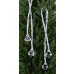 Julhängare med snöre TAYLER med akrylkulor, silver, 40cm, Ø3cm