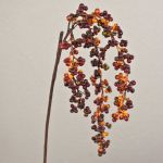 Konstgjord fläderkvist SWANTJE, frukter, vinröd-orange, 40cm