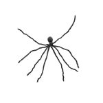 Halloween Riesige Spinne TREEVA, natürlich aussehend, grau, 230x200x15cm