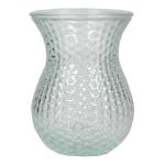 Blomvas i glas LAUMA med mönster, transparent, 19cm, Ø14cm