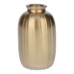 Flaska SILVINA i glas, räfflad, guldmetallic, 12cm, Ø7cm