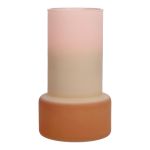 Dekorationsvas NULAILA, glas, rosa-beige-brun-mat, 18cm, Ø10,5cm