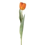 Dekorationsblomma tulpan GUSNAV, orange-gul, 50cm, Ø5cm