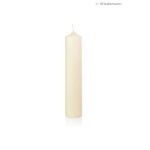 Altarljus NADEGE av 100 % ceresin, elfenben, 60cm, Ø8cm, 256 timmar - Tillverkat i Tyskland