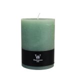 Stumpvaxljus AURORA, mintgrönt, 14cm, Ø10cm, 100 timmar - Tillverkat i Tyskland