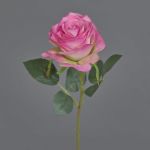 Konstgjord ros SIMONY, rosa-cerise, 45cm, Ø8cm