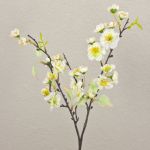 Konstgjord körsbärsblomgren SOEY med blommor, krämvit, 45cm, Ø2-4,5cm