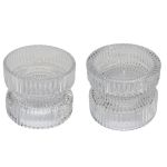 Vändbar glasljushållare ARTORIUS för maxi-te-ljus, blockljus, klar, 7,3cm, Ø8,9cm