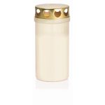Gravljus CARMELIA med lock, vitt, 12cm, Ø6,1cm, 50 timmar